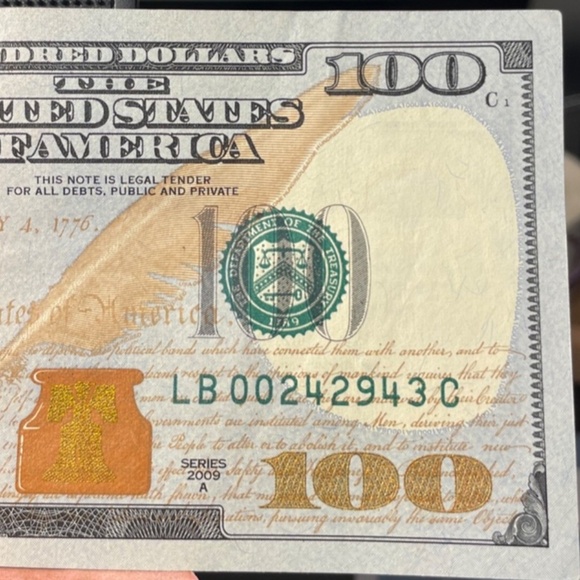 $100 Dollar 2009 Low #LB 00242943 C #205806876275 - Picture 6 of 7
